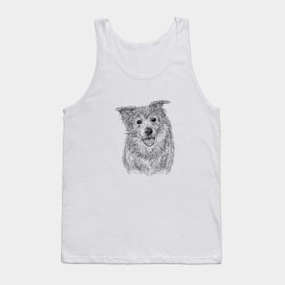 Samoyed dog draw with scribble art style Tank Top